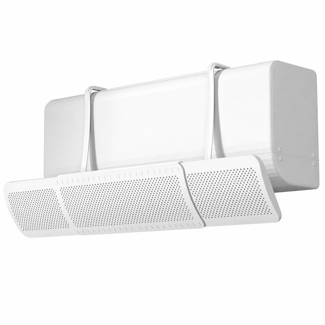 Deflector aer condiționat Flippy alb, vedere frontală, model extensibil pentru AC de perete