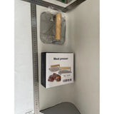 Presa Manuala pentru Carne, Vivimall, din Aliaj de Aluminiu, Maner din Lemn, Presa pentru Burgeri, Usor de Curatat si Folosit, Patrata, 16x16x6 cm, Gri - vivimall.ro