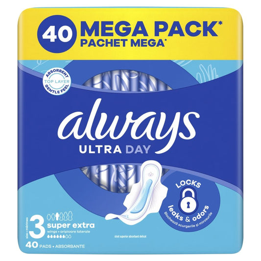 Absorbante, Always, Ultra Day and Night, Set 40 Bucati - vivimall.ro