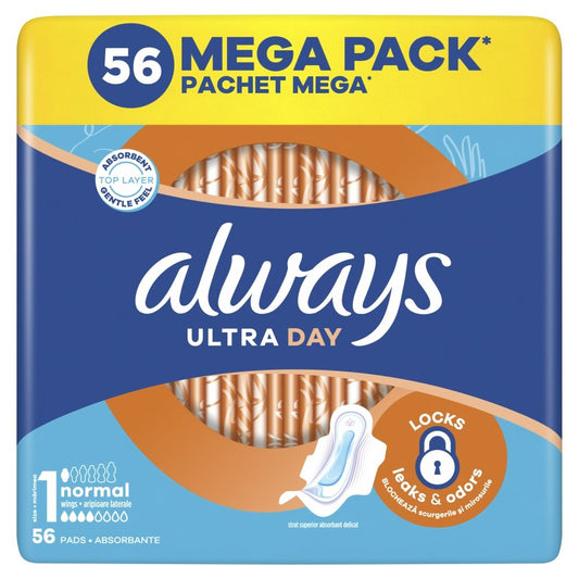 Absorbante Zilnice, Always, Ultra, Set 56 Bucati - vivimall.ro