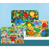 Joc Montessori de Sortare Culori, Vivimall, Creion Magnetic, Tip Labirint Ilustrat, din Lemn, Model Animale Salbatice, 39x29x1.5 cm - vivimall.ro