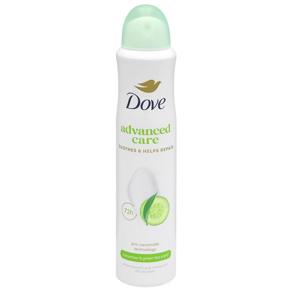 Antiperspirant deodorant Dove Advanced Care Go Fresh Castraveți și Ceai Verde, spray 200 ml, vedere frontală