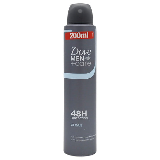 Antiperspiráns Dezodor, Dove, 200 ml Men Care, Clean
