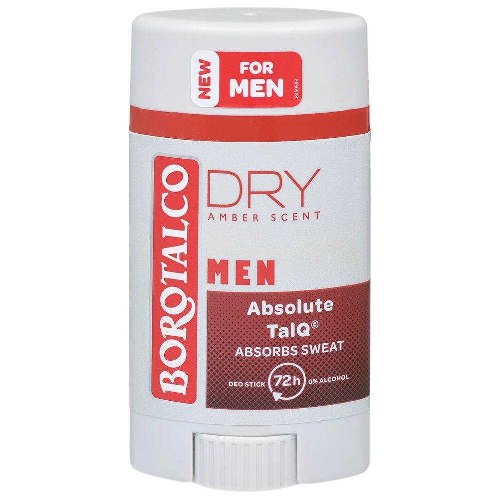 Antiperspiráns stift, Borotalco, 40 ml Férfi száraz borostyán illat