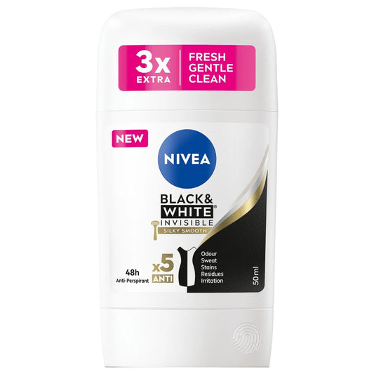 Izzadásgátló Stift, Nivea, 50 ml Invisible Bw Silky Smooth