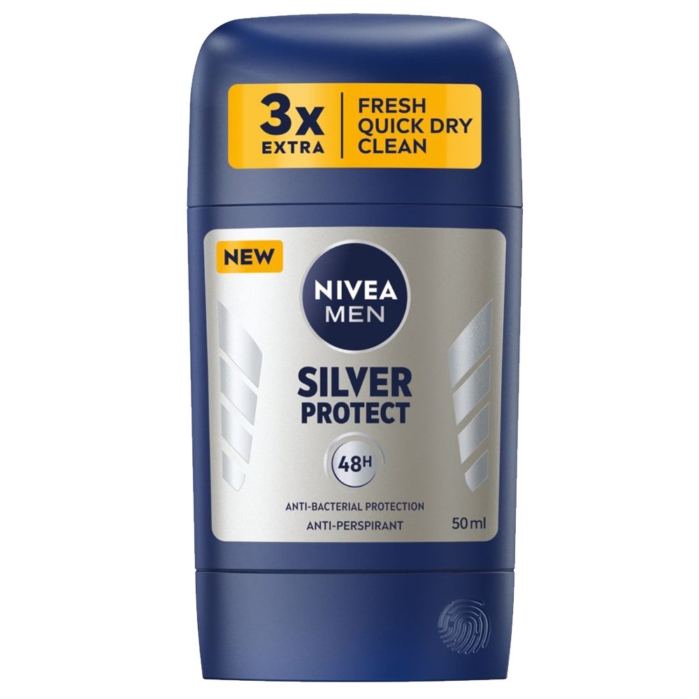 Antiperspirant stift, Nivea, 50 ml, Férfi, Derma Silver Protect