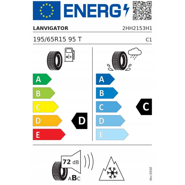 Anvelopa Iarna LANVIGATOR WINTERGRIP HP 195/65R15 95T XL, Tractiune Excelenta pe Zapada si Drum Umed, Durabilitate Sporita - vivimall.ro