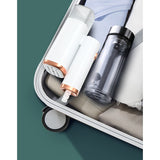 Aparat de Calcat Vertical Portabil cu Abur, Vivimall, Putere 1000W, Rezervor de 100 ml, Priza, Functie Anti Calcar si Auto Curatare, Pliabil, 15x17x7.5 cm, Alb - vivimall.ro