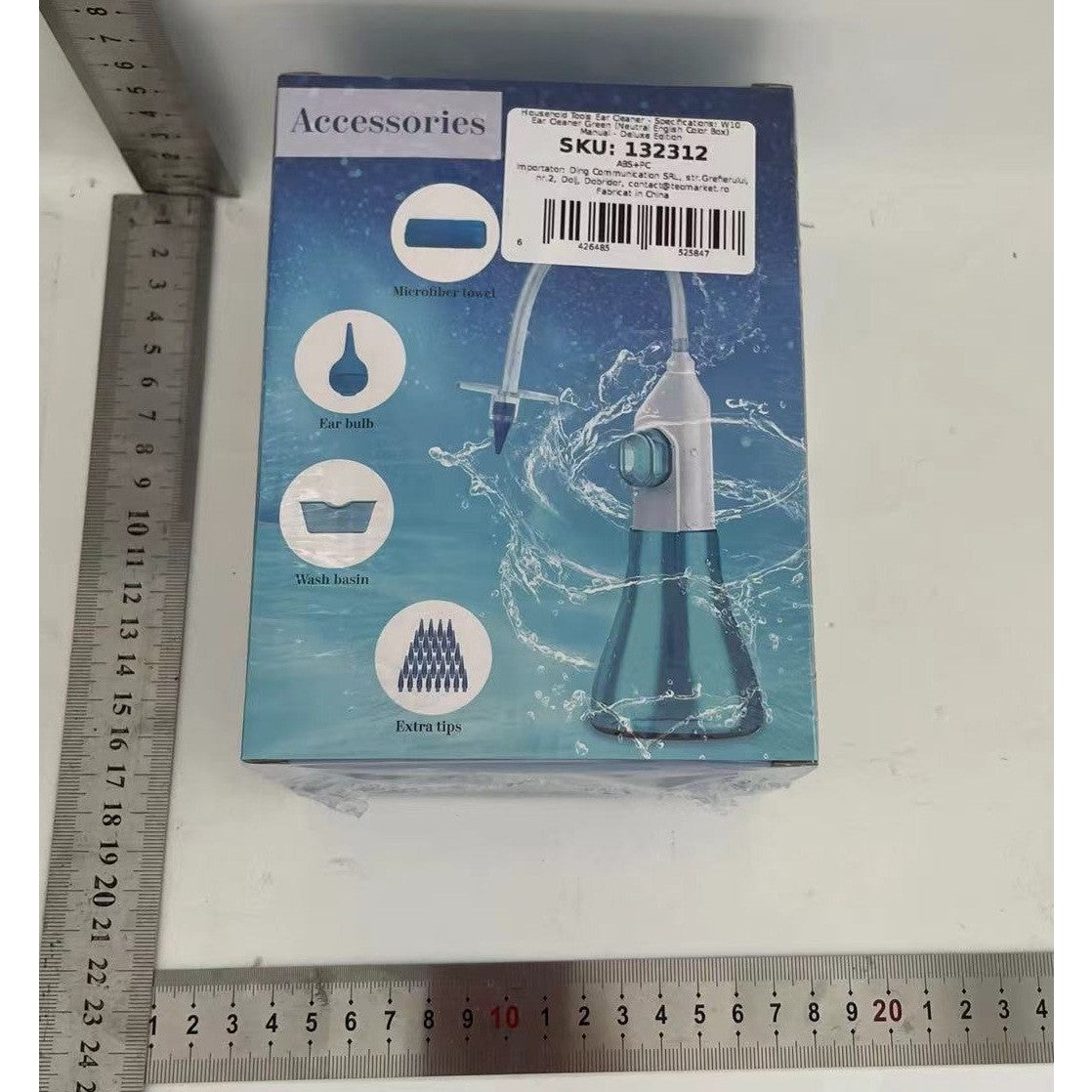 Fültisztító eszköz, fülzsír eltávolításához, tartozékokkal, hasizmokból és PC-ből készült