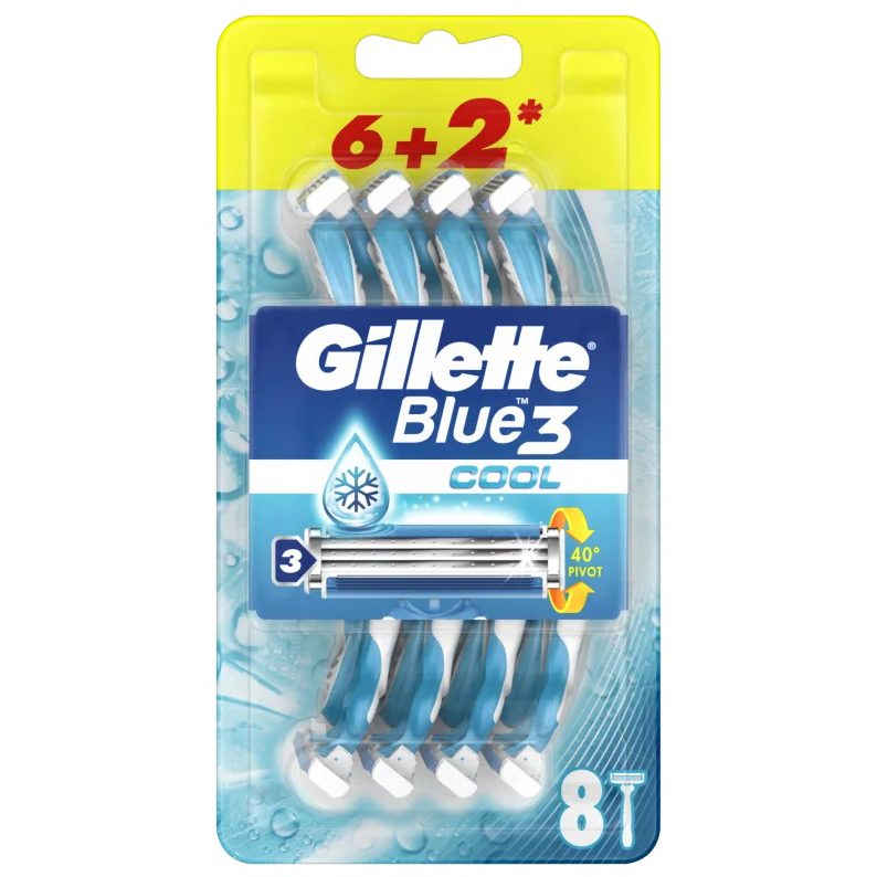 Borotva, Gillette, Blue3 6, 2 db Cool