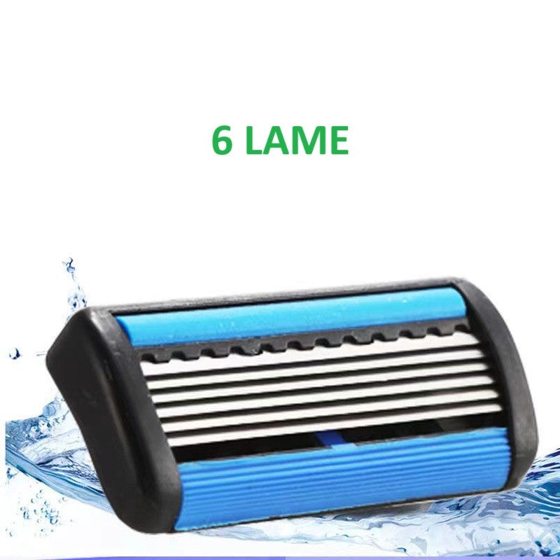 Aparat de Ras Manual, Vivimall, din Otel Inoxidabil, Suport Lama + 10 Capete de Schimb Incluse, Cutie pentru Lame, Negru - vivimall.ro