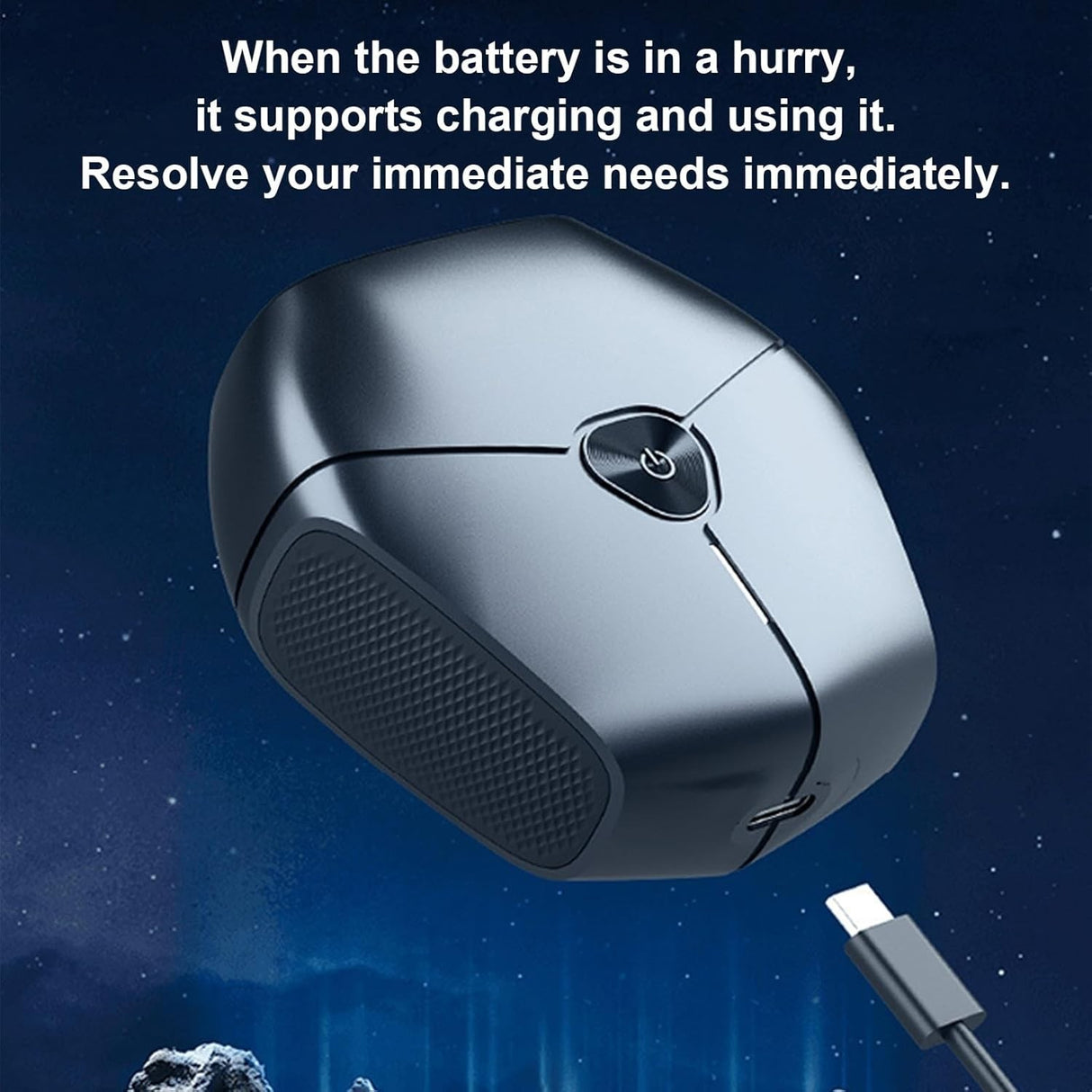 Aparat de Ras Portabil, Vivimall, 8W, Autonomie 60 min, Incarcare Cablu Type C Inclus, Periuta de Curatare, Husa, Reincarcabil, 7.3x7.5x3.3 cm, Negru