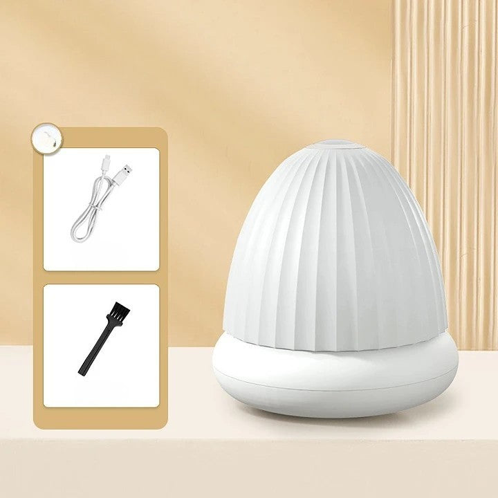 Aparat de Scame 2 in 1, Vivimall, Curatare Haine si Lampa de Veghe, 3 Trepte, Incarcare Tip C, 4 W, 9 x 10 cm, Alb