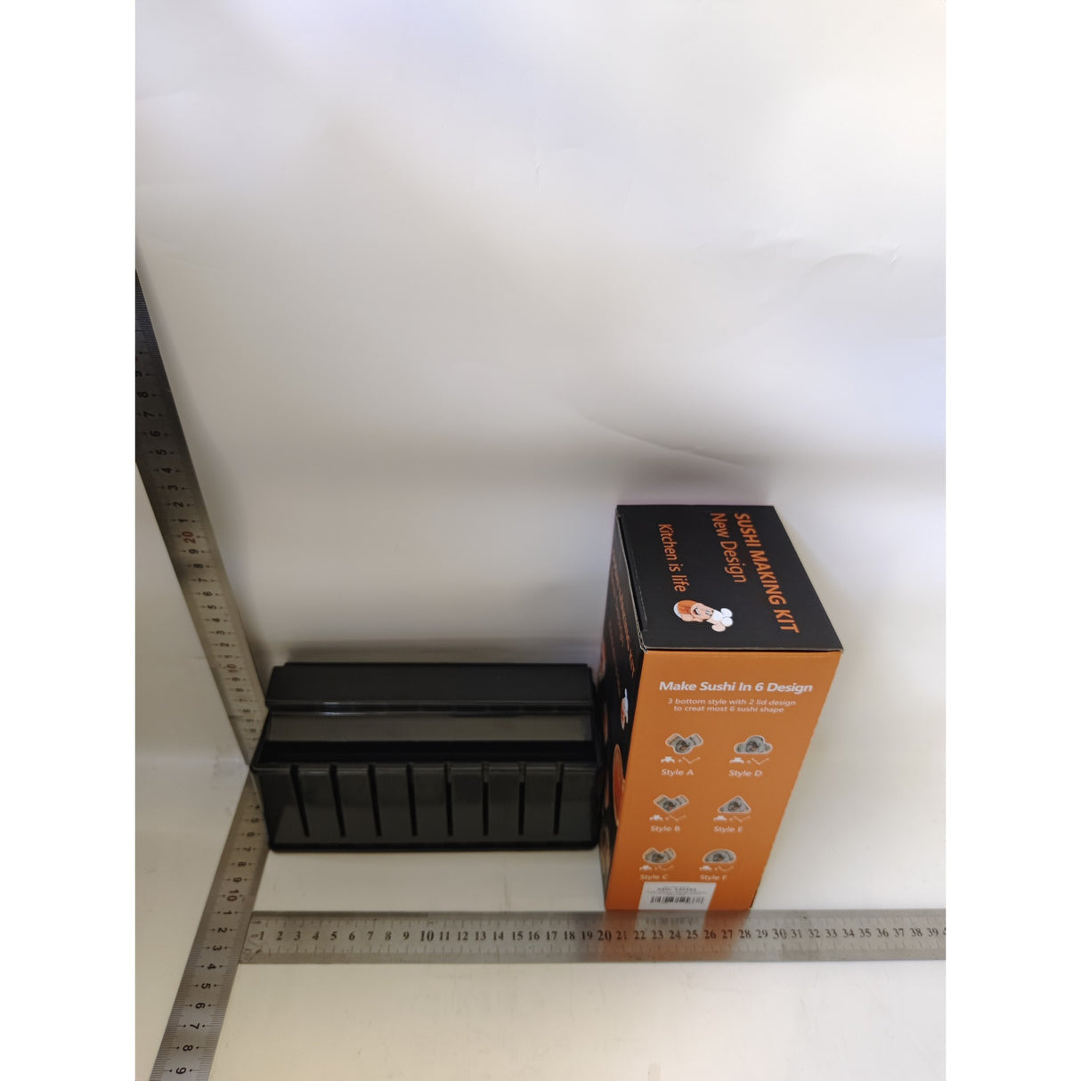 Aparat pentru Sushi, Vivimall, Set 7 Accesorii pentru Sushi, Ofera 3 Forme de Design, Rotund, Triunghi, Inimioare, Negru - vivimall.ro