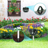 Aparat Solar Led Cu Ultrasunete, Repelent Pentru Animale Mari Si Mici, Lumina Rosie Si Alba, Anti Rozatoare, Anti Insecte, 15 X 14 X 24 Cm, Verde - vivimall.ro