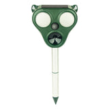 Aparat Solar LED cu Ultrasunete, Vivimall, Repelent pentru Animale Mari si Mici, Lumina Rosie si Alba, Anti Rozatoare, Anti Insecte, Frecventa 13.5KHZ-65 KHZ, Senzor PIR, 13 x 14.7 x 24.5 cm, Verde - vivimall.ro