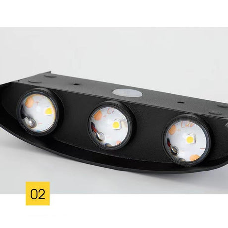 Aplica pentru Perete, Vivimall, Interior/Exterior, Rezistenta la Umezeala, 8 W, Aluminiu, Negru, 22x8 cm - vivimall.ro