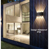 Aplica pentru Perete, Vivimall, Interior/Exterior, Rezistenta la Umezeala, 8 W, Aluminiu, Negru, 22x8 cm - vivimall.ro