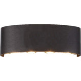 Aplica pentru Perete, Vivimall, Interior/Exterior, Rezistenta la Umezeala, 8 W, Aluminiu, Negru, 22x8 cm - vivimall.ro