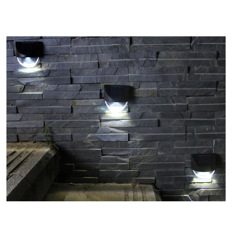 Aplica solara LED Vivimall, ABS/Policarbonat, rezistent la apa IP65, 1 LED, pentru gradina, casa, balcon, terasa, 1.2V, 600mah, 8.8 x 8.5 cm, alb rece - vivimall.ro