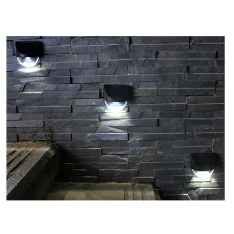 Aplica solara LED Vivimall, ABS/Policarbonat, rezistent la apa IP65, 1 LED, pentru gradina, casa, balcon, terasa, 1.2V, 600mah, 8.8 x 8.5 cm, alb rece - vivimall.ro