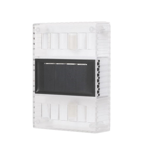 Aplica solara LED Vivimall, ABS/Policarbonat, rezistenta la apa IP65, pentru perete, 1.2V, 600mah, 10.5 x 2.5 x 7 cm, alb cald - vivimall.ro