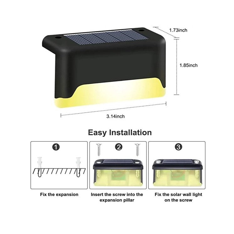 Aplica solara LED Flippy, ABS/Policarbonat, rezistenta la apa IP65, pentru trepte, borduri, terasa, 1.2V, 600mah, 7.9 x 5 cm, lumina alb cald, negru - vivimall.ro