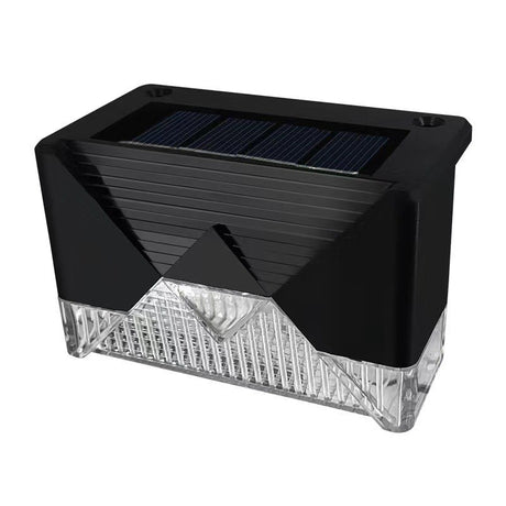 Lampă solară LED Flippy pentru trepte și terasă, carcasă neagră ABS, vedere frontală