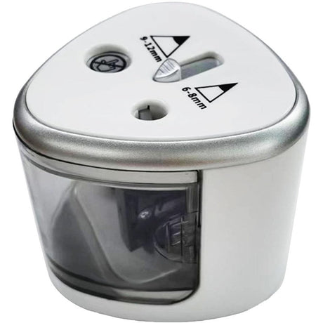 Ascutitoare Electrica cu 2 Gauri, Vivimall, Gri, Baterii 4 x AA (neincluse), 7.5 x 7.5 x 7.5 cm, Gri - vivimall.ro