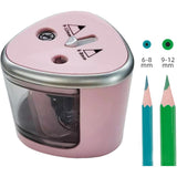 Ascutitoare Electrica cu 2 Gauri, Vivimall, Gri, Baterii 4 x AA (neincluse), 7.5 x 7.5 x 7.5 cm, Roz - vivimall.ro