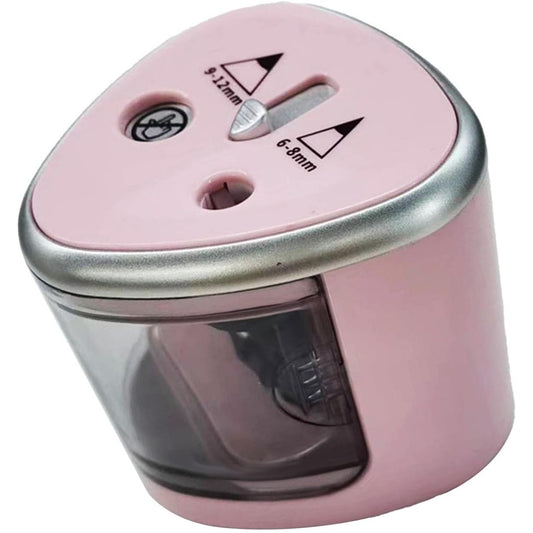 Ascutitoare Electrica cu 2 Gauri, Vivimall, Gri, Baterii 4 x AA (neincluse), 7.5 x 7.5 x 7.5 cm, Roz - vivimall.ro