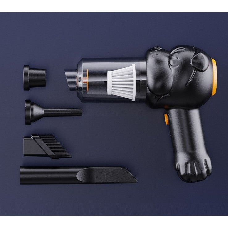 Aspirator Auto 4 in 1 Portabil fara Fir, Vivimall, 120W, Autonomie 1-3 h, 2 Viteze, Aspirare Umeda/Uscata, Functia de Sulfare/Umflare, Negru - vivimall.ro