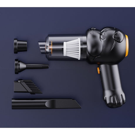 Aspirator Auto 4 in 1 Portabil fara Fir, Vivimall, 120W, Autonomie 1-3 h, 2 Viteze, Aspirare Umeda/Uscata, Functia de Sulfare/Umflare, Negru - vivimall.ro