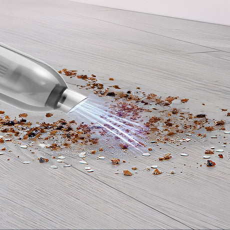 Aspirator Auto Tip Pistol, Vivimall, Aspirator cu Aspirare si Suflare, pentru Casa Masina, Multifunctional fara Fir, incarcare 4000mAh, Alb - vivimall.ro