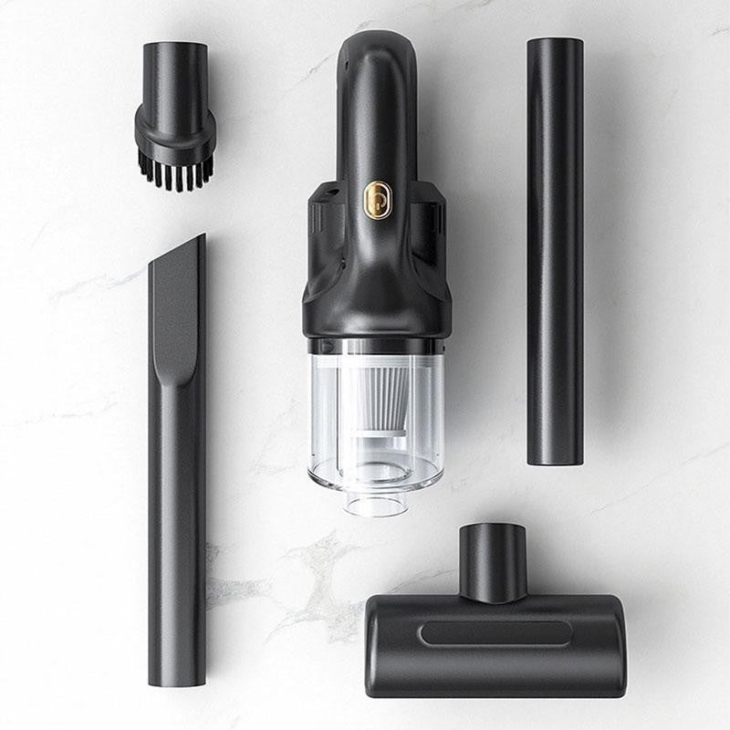 Aspirator Portabil fara Fir, Vivimall, Incarcare USB, Pentru Casa si Masina, Autonomie 45 min, Negru - vivimall.ro