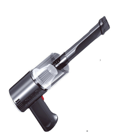 Aspirator Portabil Fara Fir, Vivimall, Tip Pistol K7, Pentru Casa si Masina, Incarcare USB, Autonomie 30 Min, 36 x 17 cm, Negru - vivimall.ro