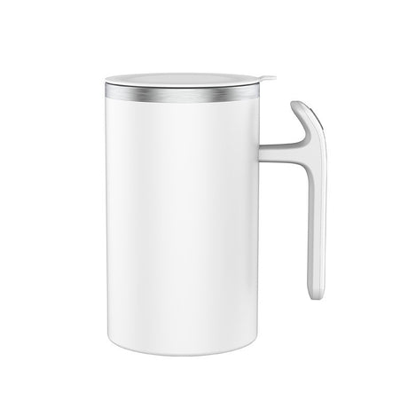 Cana Portabila Cu Mixer Incorporat, Pe Baterii, 380 Ml, Alb - vivimall.ro