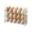 Suport Organizator pentru Oua, Vivimall, pentru Frigider, Transparent, Capacitate 30 oua, Trei straturi - vivimall.ro