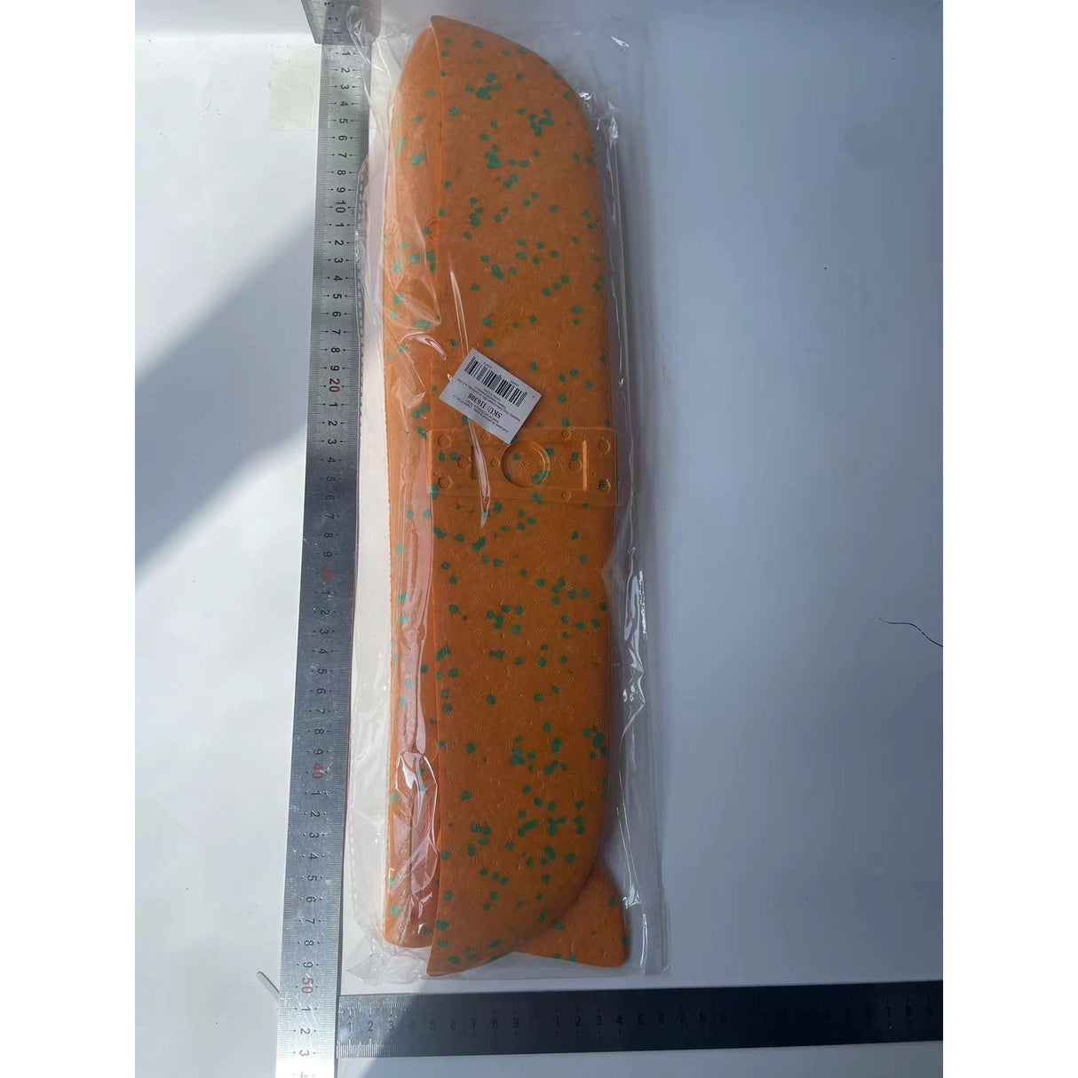 Avion planor din polistiren in punga , lungime 47 cm , cu lumini pe varf, Portocaliu, Vivimall - vivimall.ro