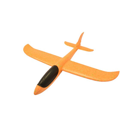 Avion Planor, in punga, Vivimall, din Polistiren, Lungime 47 cm, Portocaliu - vivimall.ro