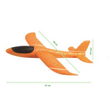 Avion Planor, in punga, Vivimall, din Polistiren, Lungime 47 cm, Portocaliu - vivimall.ro