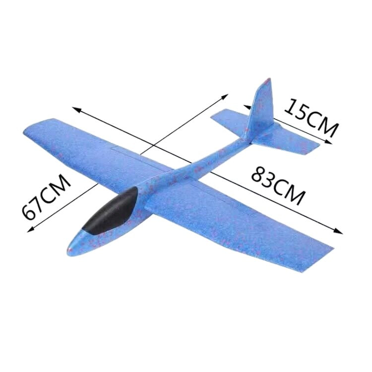 Avion Planor Vivimall, din Polistiren, Lungime 85 cm , Jucarie Recreativa, Cascadorii, Albastru - vivimall.ro