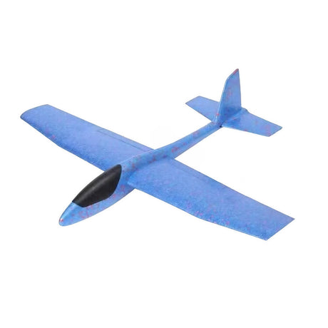 Avion Planor Din Polistiren, Lungime 85 Cm, Jucarie Recreativa, Cascadorii, Albastru - vivimall.ro