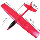 Avion Planor Vivimall, din Polistiren, Lungime 84 cm , Jucarie Recreativa, Cascadorii, Rosu - vivimall.ro