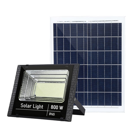 Proiector Led Smd 800W Cu Incarcare Solara, Panou Solar, Cu Telecomanda, Suport Prindere, Material Abs, 20Ah, 966 Led-Uri, Temperatura Culoare 6500K, 32X26X9 Cm, Negru - vivimall.ro