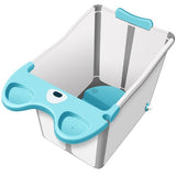 Cada Pliabila pentru Baie, Vivimall, din PP+TPE, pentru Copii +6 Luni, Model Ursulet, Scaun de Interior, Detasabil, 82 x 50 x 54 cm, Albastru - vivimall.ro