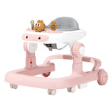 Premergator Multifunctional cu Roti Vivimall, Model Iepuras, Inaltime Ajustabila, Tavita, Muzica, Lumini, 66x59x41 cm, Roz - vivimall.ro