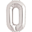 Balon din Folie Vivimall, Cifra 0, 81 cm, Pentru Aer sau Heliu, Bulk, Argintiu - vivimall.ro