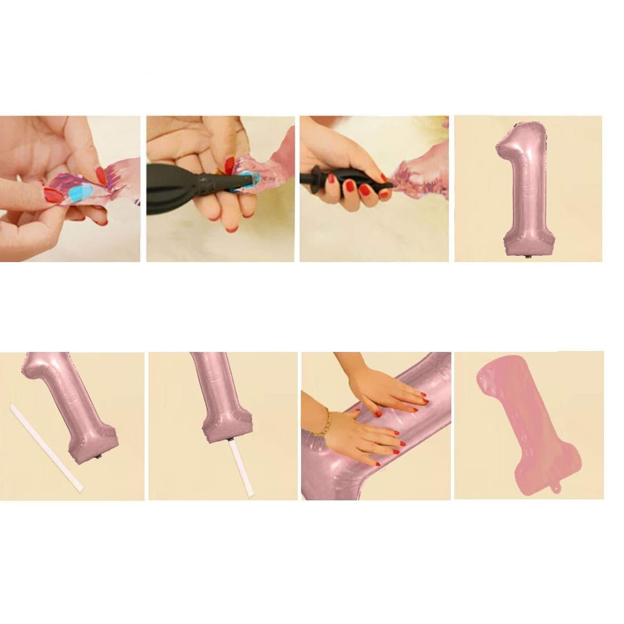 Balon din Folie Vivimall, Cifra 0, 81 cm, Pentru Aer sau Heliu, Bulk, Roz Auriu - vivimall.ro