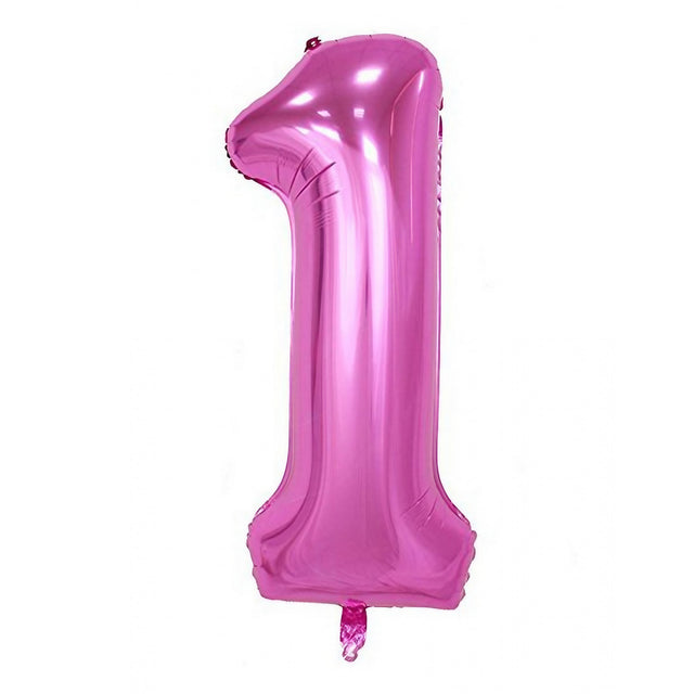 Balon din Folie Vivimall, Cifra 1, 81 cm, Pentru Aer sau Heliu, Mov - vivimall.ro